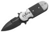 Nóż Magnum Black Lightning - Kompaktowy nóż składany z blokadą, stal 440A, antypoślizgowa rękojeść G-10, do codziennego użytku - 50 mm - Boker